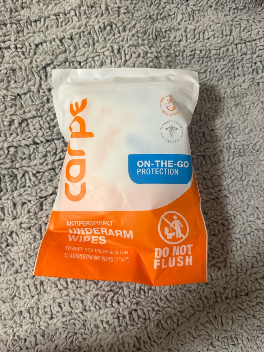 Carpe Antiperspirant Underarm Wipes On-The-Go Protection